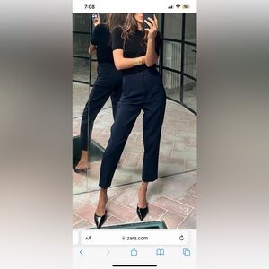 ZARA High-Rise Straight Legged Trousers